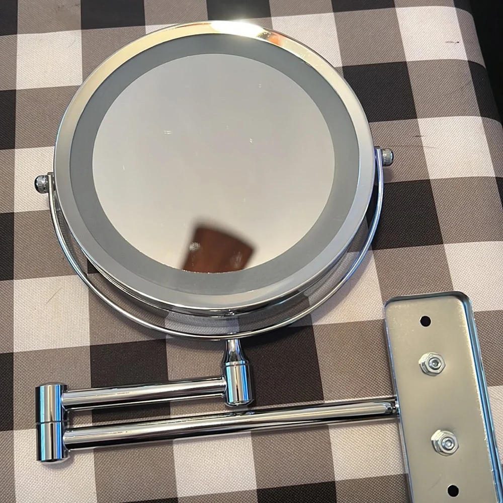 Two Sided Vanity Mirror with Light Ring
